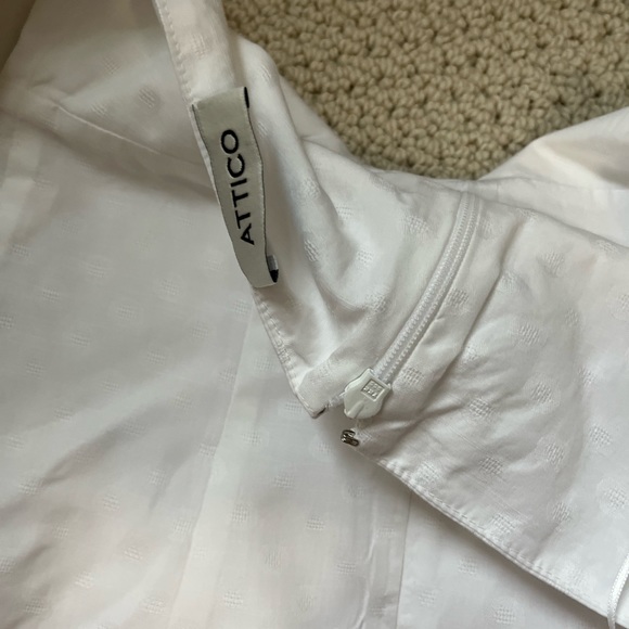 The Attico Off-shoulder Balloon Sleeve Blouse White - Picture 5 of 13